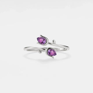 Tulip Bypass Rings in Sterling Silver