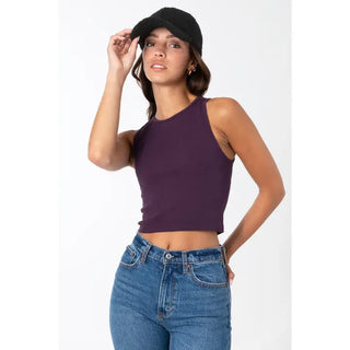 C'est Moi Bamboo Ribbed Crop Top