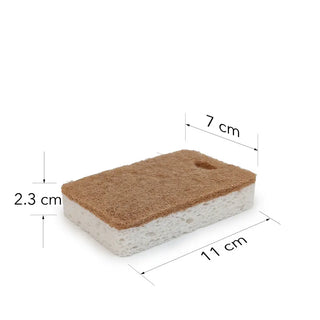 Walnut and Cellulose Biodegradable Kitchen Sponge