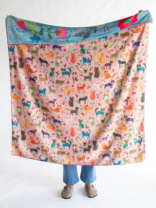 Every Cat Reversible Throw Blanket