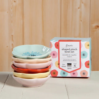 Flower Pinch Bowls- Set of 6