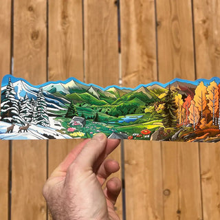 Four Seasons Mountain Wrap Sticker by Sticker Art