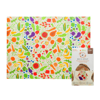 Bee's Wrap Bread Wrap- Garden Party Print