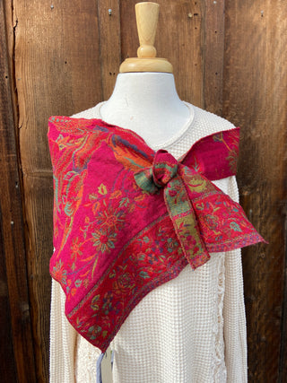 Merino Wool Pointed Scarves in Bird Prints