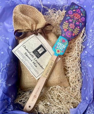 Lavender Brownies & Folk Art Spatula Set