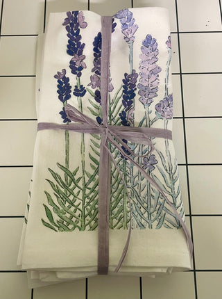 Lavender Flour Sack Napkins- Set of 4