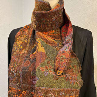 Merino Wool Pointed Scarves in Bird Prints