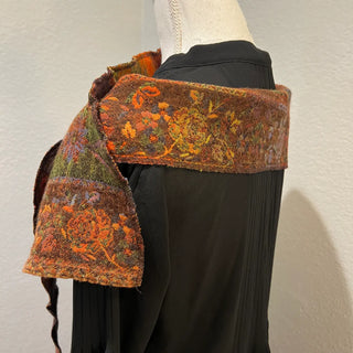 Merino Wool Pointed Scarves in Bird Prints