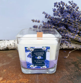 Lavender Vanilla Wood Wick Candle
