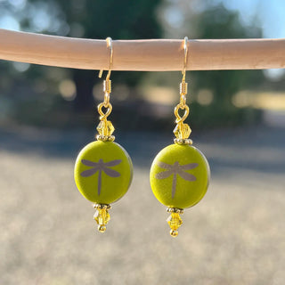 MVB Etched Dragon Fly Earrings