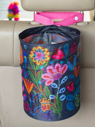 Pop-Up Car Trash Can in Folk Flower