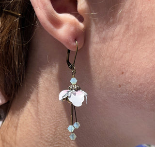 Blushing Blossom Flower Fairy Earrings by NoMonet