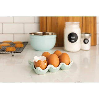 Robin's Egg Ceramic Egg Crate