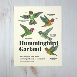Hummingbird Illustrated Garland