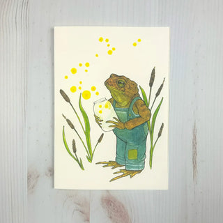 Toad with Firefly Jar Notecard