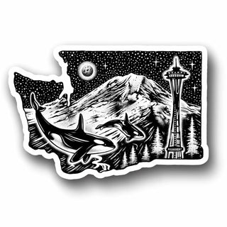 Wondrous Washington State by Sticker Art