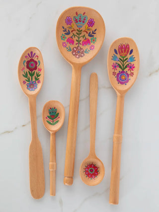 Folk Art Wooden Spoon Set