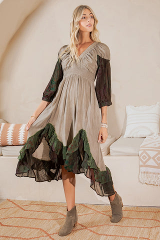Effortless V Neck Dress by Young Threads