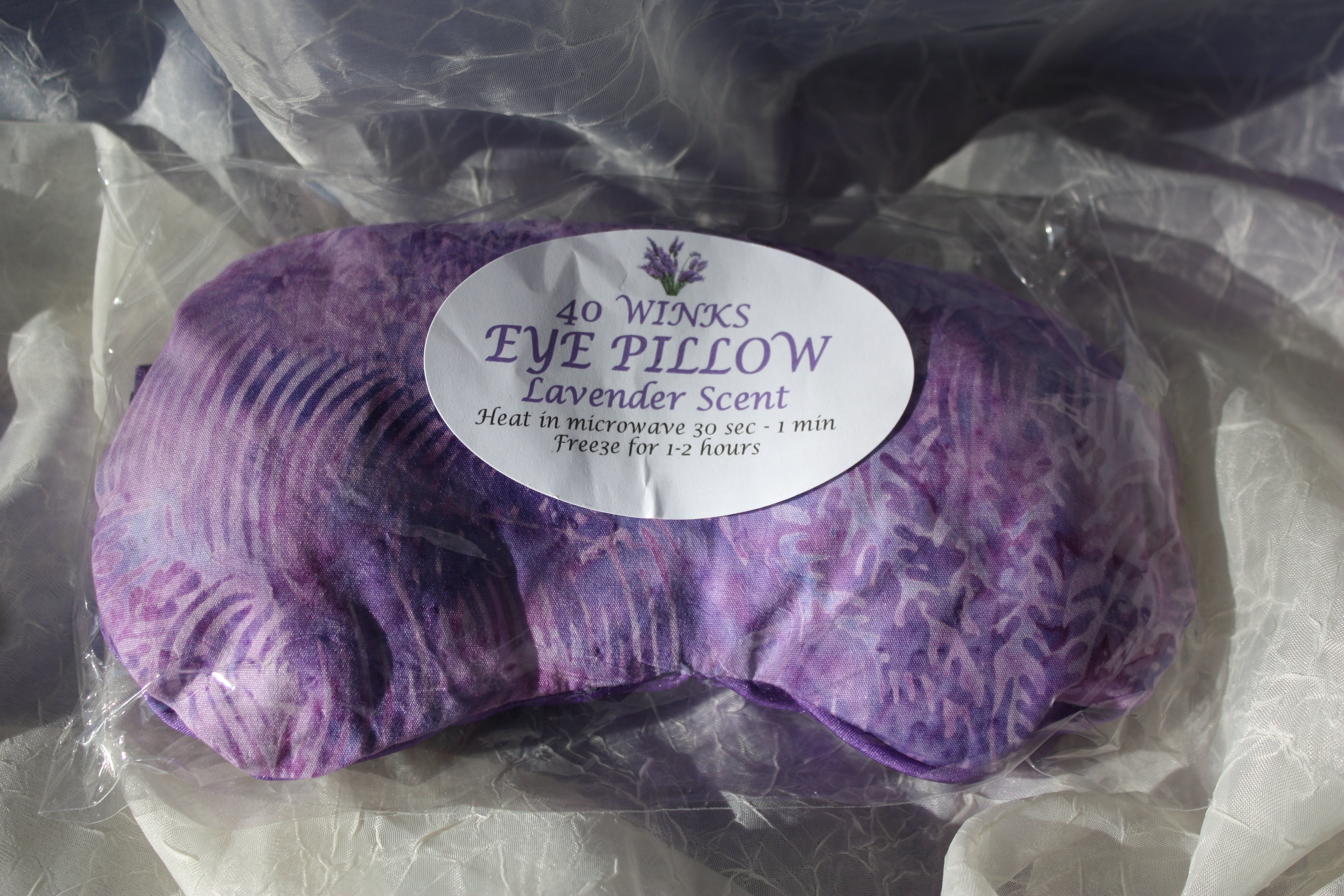 Lavender scented eye top pillow